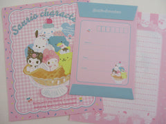 Cute Kawaii Sanrio Characters Pochacco My Melody Kuromi Purin Cinnamoroll Letter Set 2023 - Writing Papers Envelope