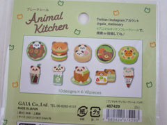 Cute Kawaii Gaia Animal Kitchen Food Series Stickers Flake Sack - Panda - for Journal Planner Craft Scrapbook Collectible