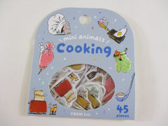 Cute Kawaii BGM Flake Stickers Sack - Mini Animals Series - Busy Kitchen Cooking Chef Mom Baker Breakfast Hungry Food - for Journal Agenda Planner Scrapbook Craft Diary Gift