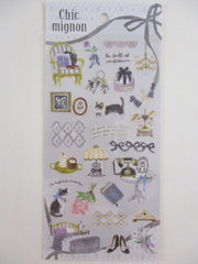 Cute Kawaii Mind Wave Chic Mignon Royal Regal Girly Princess series - Cat My Girl Beautiful Cozy Room Sticker Sheet - for Journal Planner Craft Diary Gift Schedule Scrapbook Agenda Notebook