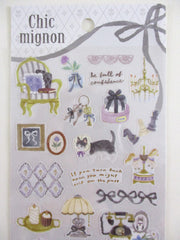 Cute Kawaii Mind Wave Chic Mignon Royal Regal Girly Princess series - Cat My Girl Beautiful Cozy Room Sticker Sheet - for Journal Planner Craft Diary Gift Schedule Scrapbook Agenda Notebook