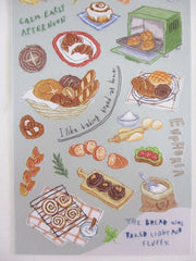 Cute Kawaii Mind Wave Food Sketch series - Bread Bakery Warm Bake Kitchen Oven Calm Afternoon Sticker Sheet - for Journal Planner Craft Diary Gift Schedule Scrapbook Agenda Notebook