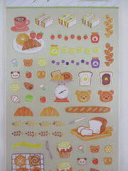 Cute Kawaii Mind Wave Feel Just Fine series - Bakery Bread Croissant Sandwich Toast Jam Strawberry Breakfast Food Hungry Sticker Sheet - for Journal Planner Craft Diary Gift Schedule Scrapbook Agenda Notebook
