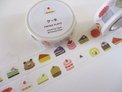 Cute Kawaii Papier Platz Washi / Masking Deco Tape - Sweet Strawberry Cake Pastry Dessert Layered Snack - for Diary Journal Planner Craft Schedule Agenda Scrapbook Gift