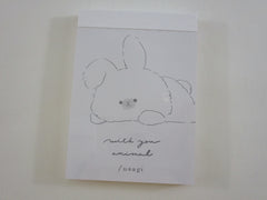 Cute Kawaii Kamio With Animal Series - Bunny Rabbit Mini Notepad / Memo Pad - Stationery Designer Paper Collection