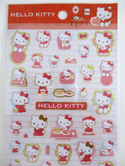 Cute Kawaii Sanrio Hello Kitty Large Sticker Sheet - C Tea Time Red Sweets - for Journal Planner Craft Agenda Diary Project Gift Favorite