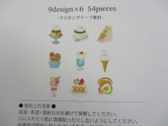 Cute Kawaii Papier Platz Flake Stickers Sack - Sweet Dessert Animal - for Journal Agenda Planner Scrapbooking Craft