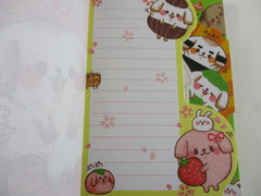 Cute Kawaii HTF Vintage Collectible Q-Lia Diecut Stack Food theme Dog 4 x 6 Inch Notepad / Memo Pad - Stationery Designer Paper Collection