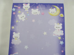 Cute Kawaii VHTF Vintage Collectible Q-Lia Star Light Bear 4 x 6 Inch Notepad / Memo Pad - Stationery Designer Paper Collection