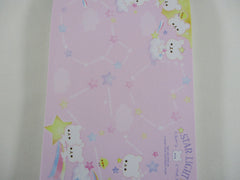 Cute Kawaii VHTF Vintage Collectible Q-Lia Star Light Bear 4 x 6 Inch Notepad / Memo Pad - Stationery Designer Paper Collection