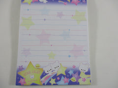 Cute Kawaii VHTF Vintage Collectible Q-Lia Star Light Bear 4 x 6 Inch Notepad / Memo Pad - Stationery Designer Paper Collection