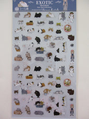 Cute Kawaii Shinzi Katoh Sticker Sheet - C - Cat Tabby Kitty Feline Pet - for Diary Journal Planner Craft Organizer Schedule Decor Gift