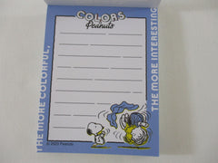 Cute Kawaii Peanuts Snoopy Mini Notepad / Memo Pad Kamio - D Colors of Peanuts - Stationery Designer Paper Collection