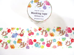 Cute Kawaii Papier Platz Washi / Masking Deco Tape - Cat Balloon Party Feline Pet Kitten - for Scrapbooking Journal Planner Craft