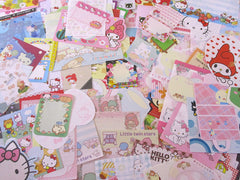 Grab Bag Special Rare HTF Sanrio Characters 65 pcs Paper Hello Kitty My Melody Little Twin Stars Cat Purin Dog Pochacco  Memo Note Set Stationery Cute Kawaii