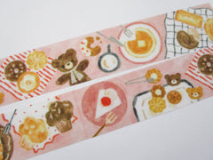 Cute Kawaii Papier Platz Nakauchiwaka Washi / Masking Deco Tape - Cozy Home Series - Bear Biscuit Cookies Pie Cupcake Warm Autumn Bakery - for Journal Planner Diary Scrapbook Craft Gift