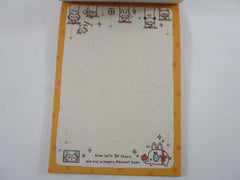 Cute Kawaii HTF Vintage Collectible Q-Lia Animal Bear Panda Rabbit Funny House 4 x 6 Inch Notepad / Memo Pad - Stationery Designer Paper Collection