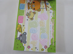 Cute Kawaii HTF Vintage Collectible Crux Bear Mushroom 4 x 6 Inch Notepad / Memo Pad - Stationery Designer Paper Collection