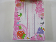 Cute Kawaii HTF Vintage Collectible Crux Pastel Fruity 4 x 6 Inch Notepad / Memo Pad - Stationery Designer Paper Collection