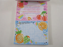 Cute Kawaii HTF Vintage Collectible Crux Pastel Fruity 4 x 6 Inch Notepad / Memo Pad - Stationery Designer Paper Collection