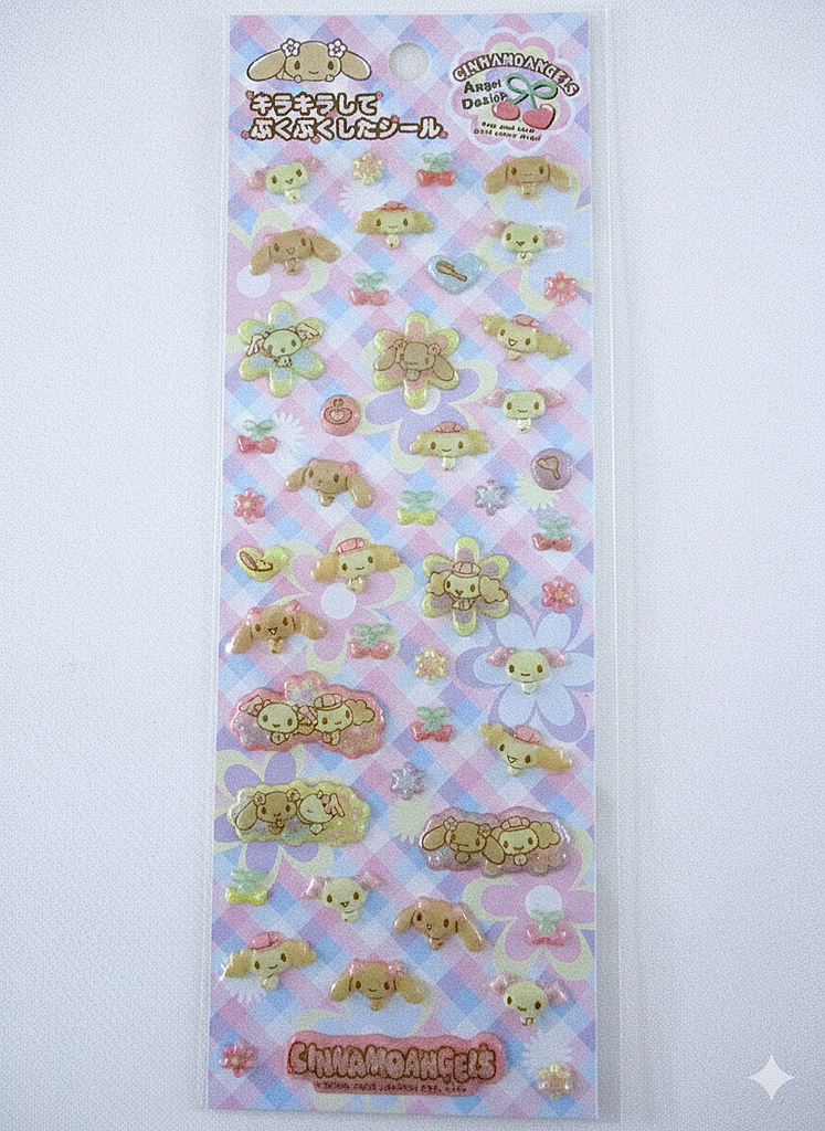 Vintage Rare ❤︎ *ੈ✩‧₊˚ Collectible ✿ Gift - Cute Kawaii Sanrio Sticker Sheet - Cinnmoangels 2006 A - for Journal Planner Craft Agenda Diary Project Gift Favorite