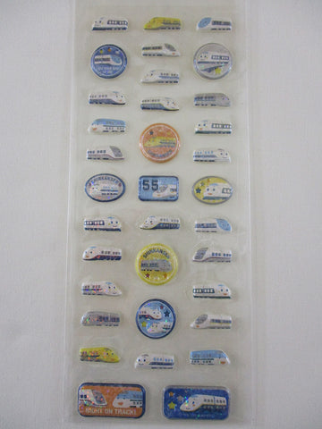 Vintage Rare ❤︎ *ੈ✩‧₊˚ Collectible ✿ Gift - Cute Kawaii Sanrio Sticker Sheet - Shinkansen Train 2005 A - for Journal Planner Craft Agenda Diary Project Gift Favorite