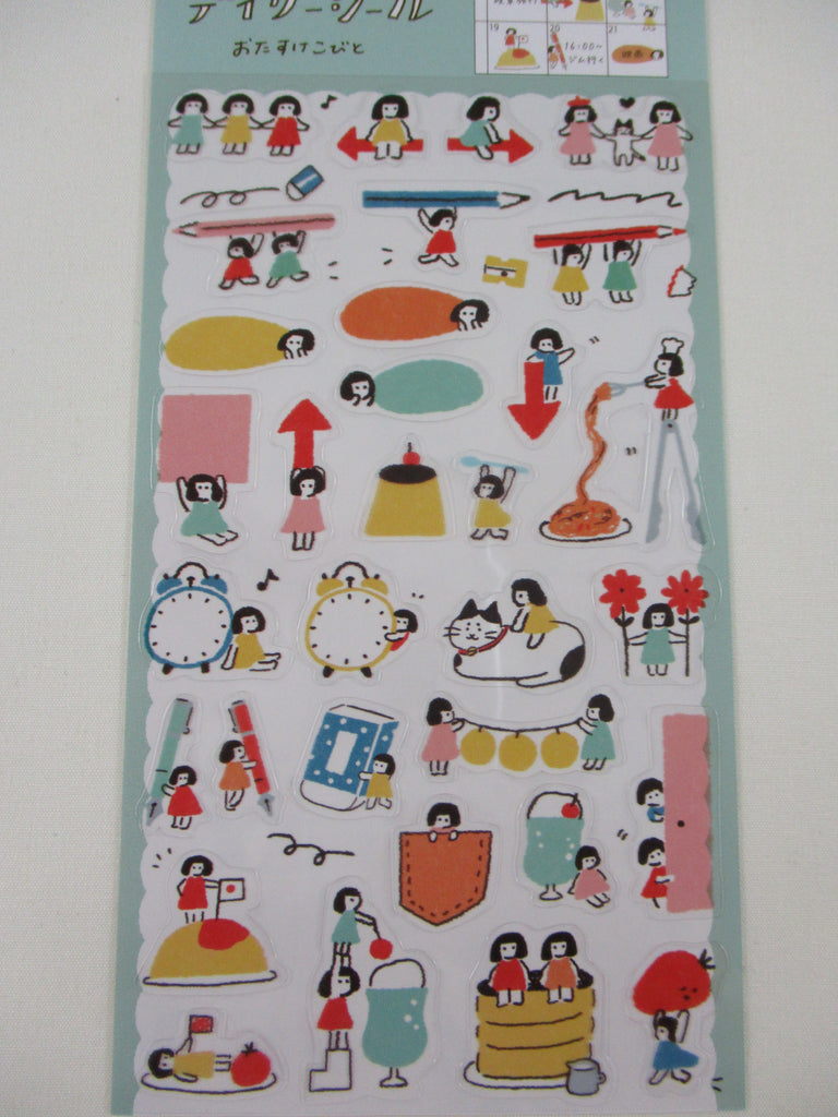 Cute Kawaii Furukawashiko Sticker Sheet - Student Daily Activities Schedule - for Journal Planner Craft Organizer Calendar