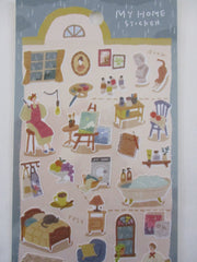 Cute Kawaii Mind Wave My Room series - Cozy Hobby Day Draw Paint Book Cat Reading Craft Home Apartment Studio Sticker Sheet - for Journal Planner Craft Diary Gift Schedule Scrapbook Agenda Notebook