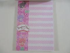 Cute Kawaii HTF Q-lia Cat Bonjour Time 4 x 6 Inch Notepad / Memo Pad - Stationery Designer Paper Collection