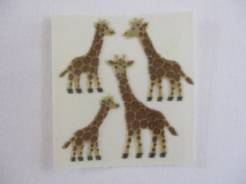Sandylion Giraffe Fuzzy Sticker Sheet / Module - Vintage & Collectible
