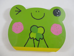 Cute Kawaii HTF Kamio Frog Diecut 4 x 6 Inch Notepad / Memo Pad - Stationery Designer Paper Collection