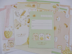 Cute Kawaaii Crux Cat Kitten Neko noko Collect Bread Food Hungry Letter Sets - Stationery Writing Paper Envelope Penpal Gift