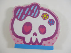 Cute Kawaii HTF Rare Collectible Q-lia Skull Halloween Diecut 4 x 6 Inch Notepad / Memo Pad - Stationery Designer Paper Collection