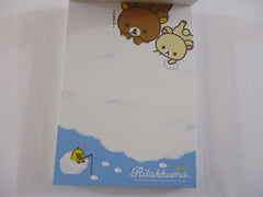 Rare ❤︎ Vintage *ੈ✩‧₊˚ Collectible ✿ Gift - Cute Kawaii San-X Rilakkuma Bear Clouds 4 x 6 Inch Notepad / Memo Pad - Stationery Designer Paper Collection 2009