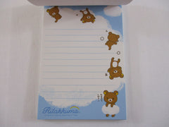 Rare ❤︎ Vintage *ੈ✩‧₊˚ Collectible ✿ Gift - Cute Kawaii San-X Rilakkuma Bear Clouds 4 x 6 Inch Notepad / Memo Pad - Stationery Designer Paper Collection 2009