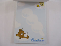 Rare ❤︎ Vintage *ੈ✩‧₊˚ Collectible ✿ Gift - Cute Kawaii San-X Rilakkuma Bear Clouds 4 x 6 Inch Notepad / Memo Pad - Stationery Designer Paper Collection 2009