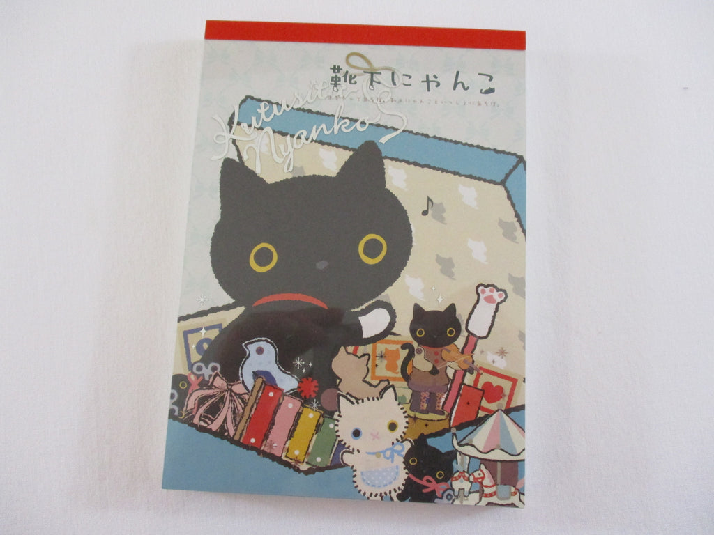 Rare ❤︎ Vintage *ੈ✩‧₊˚ Collectible ✿ Gift - Cute Kawaii San-X Kutusita Nyanko Cat 4 x 6 Inch Notepad / Memo Pad - Stationery Designer Paper Collection 2009