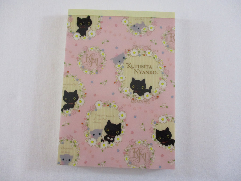 Rare ❤︎ Vintage *ੈ✩‧₊˚ Collectible ✿ Gift - Cute Kawaii San-X Kutusita Nyanko Cat Teatime B 4 x 6 Inch Notepad / Memo Pad - Stationery Designer Paper Collection 2015