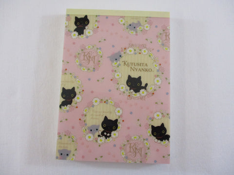 Rare ❤︎ Vintage *ੈ✩‧₊˚ Collectible ✿ Gift - Cute Kawaii San-X Kutusita Nyanko Cat Teatime B 4 x 6 Inch Notepad / Memo Pad - Stationery Designer Paper Collection 2015