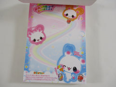 Cute Kawaii HTF Vintage Collectible Kamio Rabbit Rainbow Friends 4 x 6 Inch Notepad / Memo Pad - Stationery Designer Paper Collection