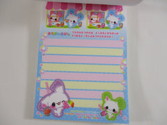Cute Kawaii HTF Vintage Collectible Kamio Rabbit Rainbow Friends 4 x 6 Inch Notepad / Memo Pad - Stationery Designer Paper Collection