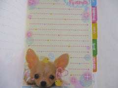 Cute Kawaii HTF Vintage Collectible Kamio Dog My Sweet Friends 4 x 6 Inch Notepad / Memo Pad - Stationery Designer Paper Collection