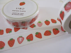 Cute Kawaii Papier Platz Washi / Masking Deco Tape - Fresh Strawberry Berries Fruit - for Diary Journal Planner Craft Schedule Agenda Scrapbook Gift