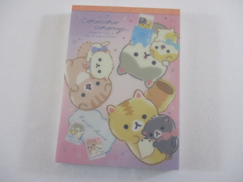 Cute Kawaii San-X Corocoro Coronya Cat 4 x 6 Inch Notepad / Memo Pad - Journal Diary Stationery Designer Paper Collection