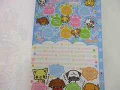 Cute Kawaii HTF Collectible Rare Crux Dog Puppies B 4 x 6 Inch Notepad / Memo Pad - Stationery Designer Paper Collection