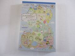 Rare ❤︎ Vintage *ੈ✩‧₊˚ Collectible ✿ Gift - Cute Kawaii San-X Sumikko Gurashi Map 4 x 6 Inch Notepad / Memo Pad Diary Journal - Stationery Designer Paper Collection 2017