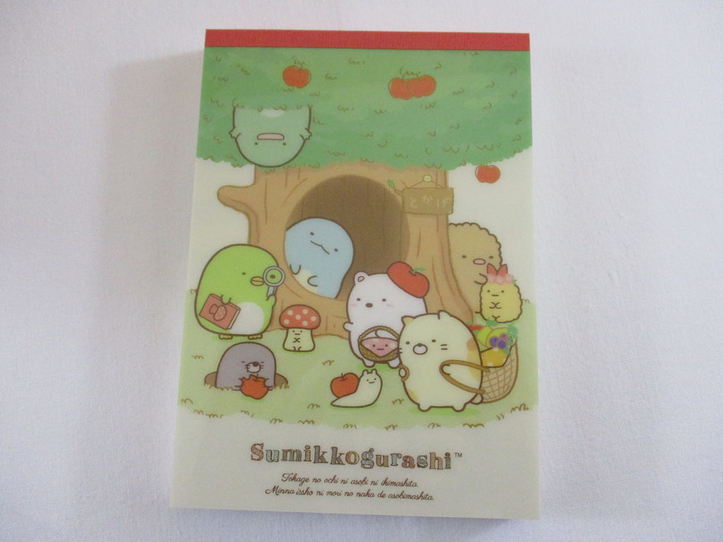 Rare ❤︎ Vintage *ੈ✩‧₊˚ Collectible ✿ Gift - Cute Kawaii San-X Sumikko Gurashi Apple Tree 4 x 6 Inch Notepad / Memo Pad Diary Journal - Stationery Designer Paper Collection 2017