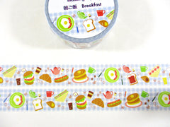 Cute Kawaii Saien Washi / Masking Deco Tape - Breakfast Food Egg Toast - for Scrapbooking Journal Planner Craft