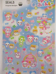 Cute Kawaii Mind Wave Ori Rainbow Rabbit Cat Hamster Friends Sticker Sheet - for Journal Planner Craft Diary Gift Schedule