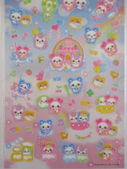 Cute Kawaii Mind Wave Ori Rainbow Rabbit Cat Hamster Friends Sticker Sheet - for Journal Planner Craft Diary Gift Schedule